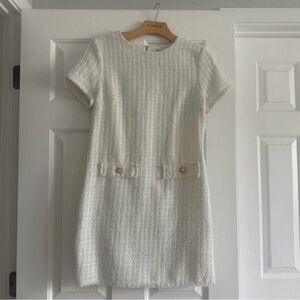 BeBop White Tweed Mini Dress